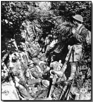 US 308th Infantry, 77th Division, resting after their first advance in the Argonne, 26 Sep 1918