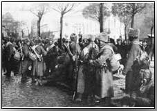 Siberian infantry in Warsaw