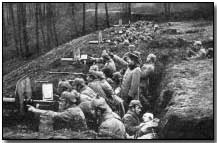 German machine gun trench